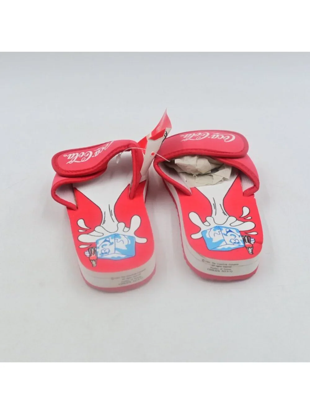 Coca Cola Flip Flops Sandals Red Beach Footwear New With Tags Vintage 1994